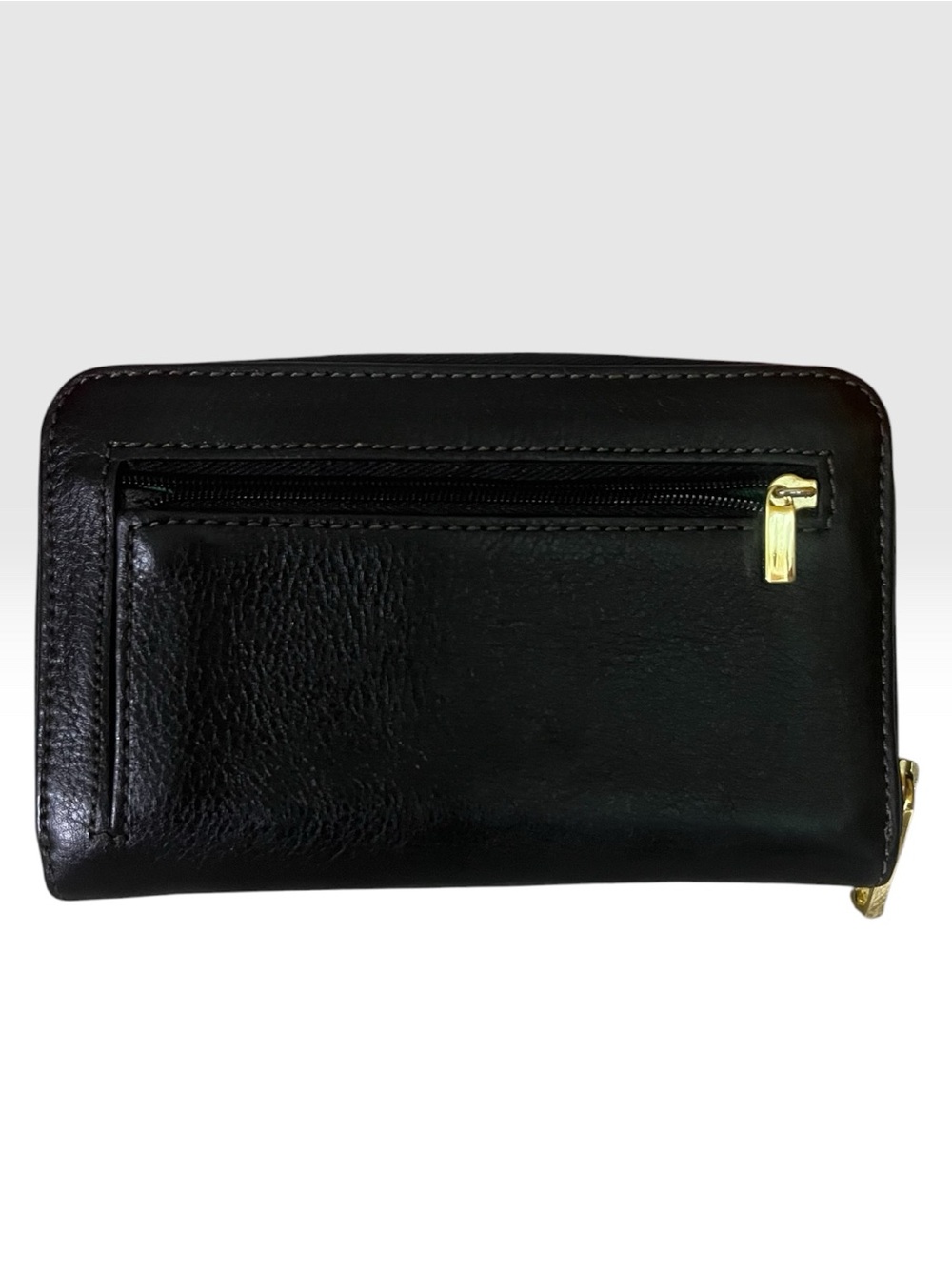 Fossil Sydney Black Pebble Leather Full-Zip Around Wallet - Picture 3 of 4